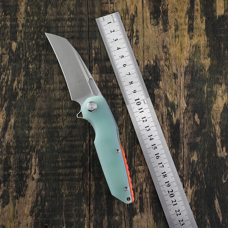 

TWOSUN D2 steel blade folding knife G10 handle ball bearing outdoor hunting camping EDC tool self-defense tactical knivesTS48