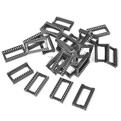 

25 Pieces 2.54mm PCB Board Two Row 24-Pin DIP Solder Type IC Socket Adapter