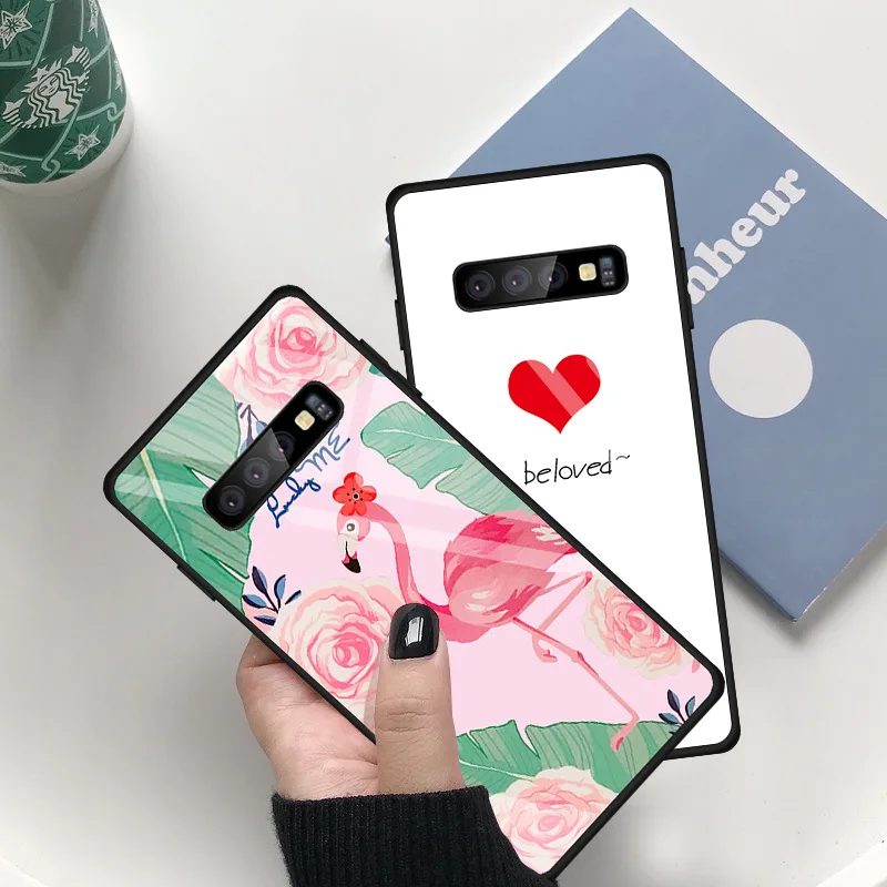 Для samsung Galaxy Note 10 Pro S10 S10E S10 Plus чехол из закаленного стекла samsung Note 10 Ins Модный чехол Coque