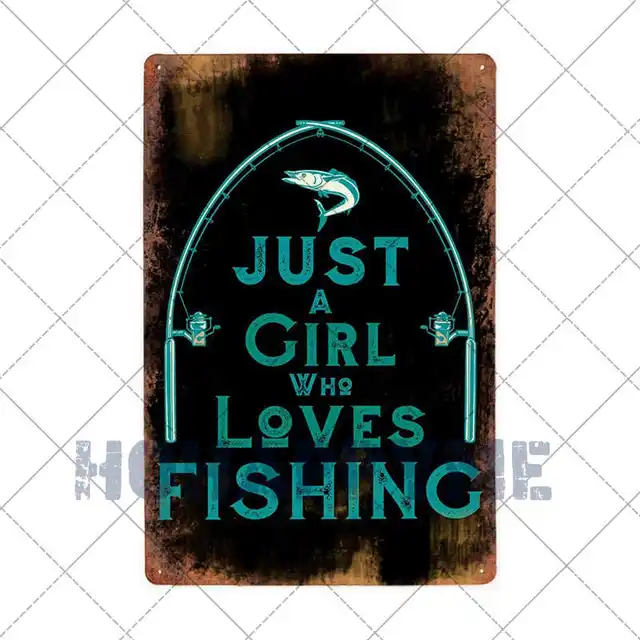Fish Metal Tin Signs Retro Poster Fishing Site Door Plates Outdoor Decorative Bar Club Iron Wall Plaques Vintage Decor 20x30CM 2181052