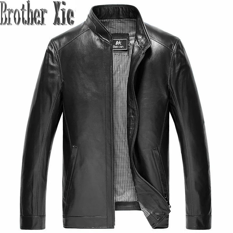 

2020 Spring Autumn Genuine Leather Jacket Men 100%Sheepskin Coat Men's Slim Leather Jackets Cuero Genuino 2772 YY004