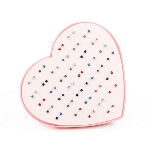 Multi-style Colorful Animal Heart Star Moon Geometric Crystal plastic Stud Earring Set For Women Girls Jewelry Gifts