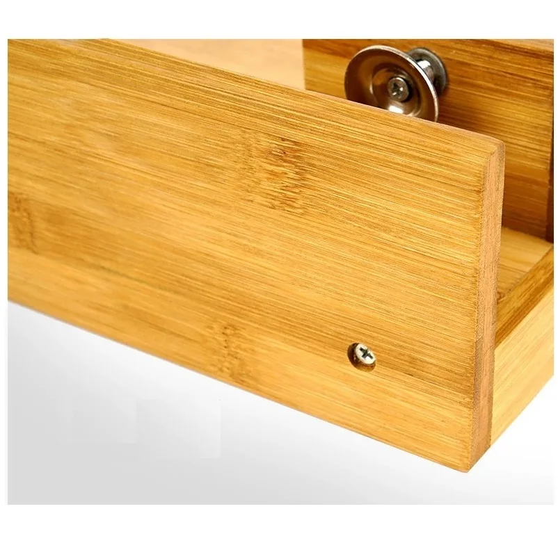 Bamboo Clip On Hanging Shelf Bedside Table Cup Holder Breakfast Serving Tray