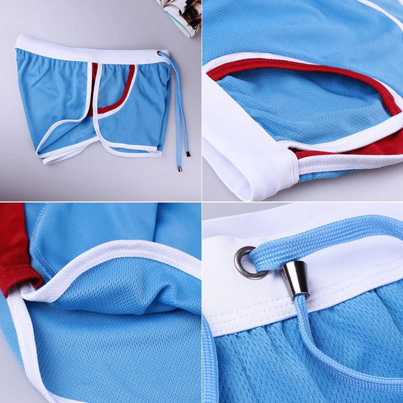 Deals DIHOPE Mens 2020 Casual Summer Short Triped Breathable Elastic Waist Shorts Sport Patchwork Short Pants Pantalones Cortos Hombre