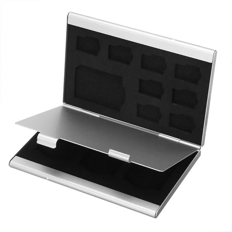 Mini Aluminum Alloy Micro TF SD Memory Card Storage Case Protector Holder Box for SD TF 2