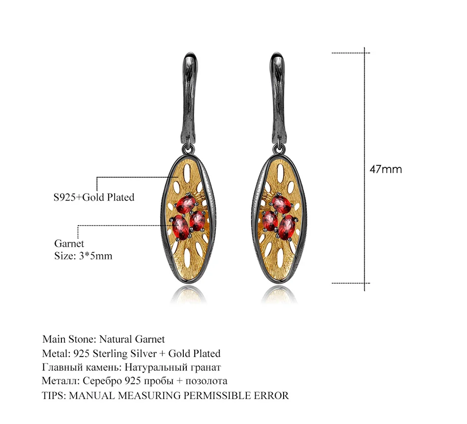 GEM'S балет, натуральный гранат, 925 пробы, серебро, lrрегулярное выдолбление, кольцо, серьги, кулон, наборы, набор ручной работы, Женские Ювелирные изделия