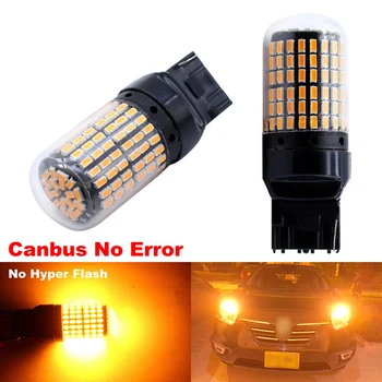 

Bulbs Lights Backup LED 2x WY21W 144SMD Yellow Reverse Latest Useful New Hot