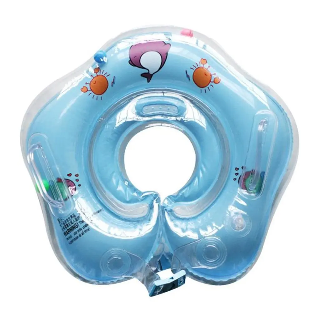 Inflable baño natación de bebés cuello flotador ajustable seguridad ayuda círculo bebé anillo para nadar para cuello bebé accesorios de natación