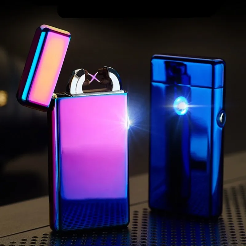 

New upgrade USB Rechargeable Lighter Flameless Electronic Windproof Dual Pulse Arc Cigarette Lighter