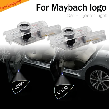 

2 PCS LED car logo projector light car door lights welcome lamp auto Accessorie for Mercedes Benz MAYBACH R Class W215 R350 R300