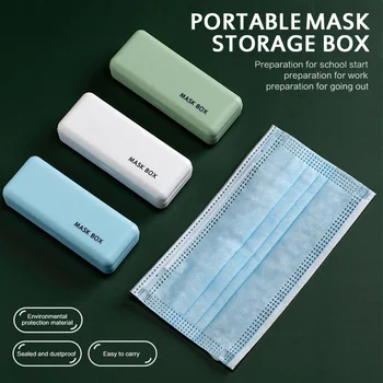 

Pocket Mask Case Storage Box Portable Disposable Face Masks Container Safe Dust-proof Disposable Mask Storage Box Organizer