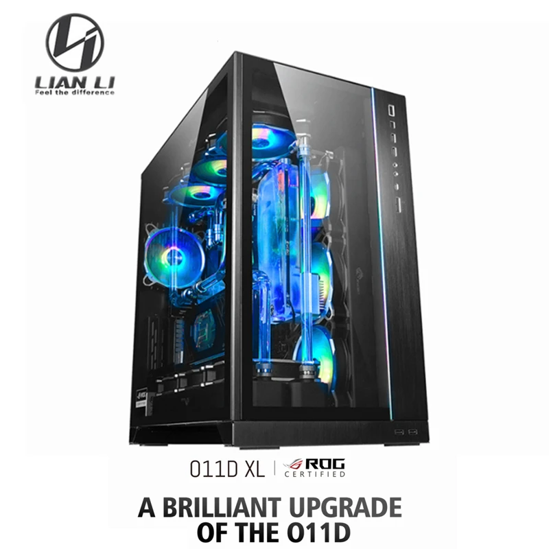 Lianli Rog Certified O11d Xl Water Cooling Gaming Mod Chassis Pc Case Pc Gamer Diy Gamer Cabinet White Black Computer Case Fans Cooling Aliexpress