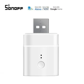 

SONOFF Micro 5V Wifi USB Smart Adaptor Smart App Remote control USB Device Compatible with Alexa Amazon Google Home Assistant