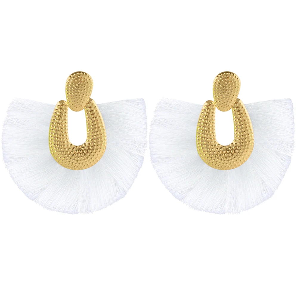 E5815Personality Women Big Tassel Drop Earrings Colorful Bohemia Dangle Earring Fashion Jewelry Ear Drop Special Design Gift CS28