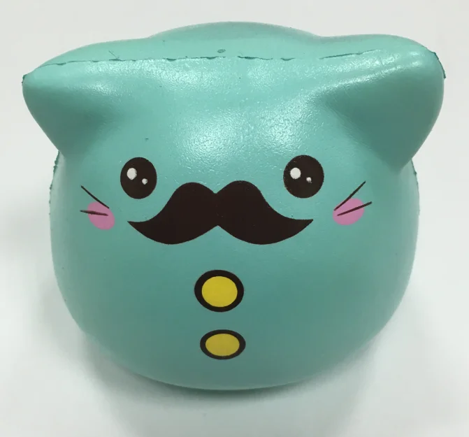 Punimaru Squishy Color KT head Scent cute Very slow slow rebound Christmas Gift For Children Kid Toy - Цвет: Moustache