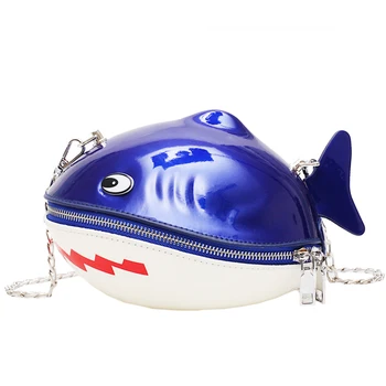 

Personality 3D Shark Design Fashion Pu Young Girl's Shoulder Bags Chain Women Crossbody Messenger Bags Ladies Bolsa Handbag New