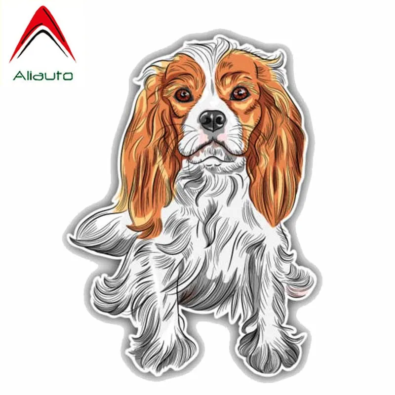 

Aliauto Water Proof Car Sticker Cavalier King Charles Spaniel Dog Material PVC Decal for Opel Seat VW Nissan Suzuki VW,13cmx18cm