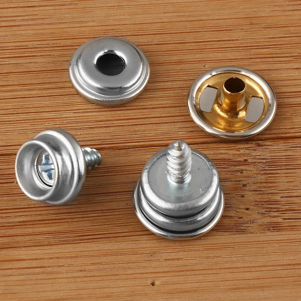 Metal Screw Stainless Steel Coat Sewing Bolts Garment Accessories Snap Button Practical Silver White Craft Baseball Clothing