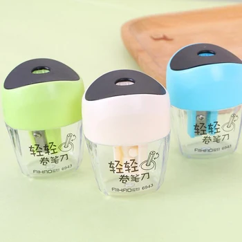 

1 Pcs Kawaii Multi-Color Rotating Plastic Pencil Sharpeners Single Hole Pencil Cutter Knife Children Stationery School Gifts