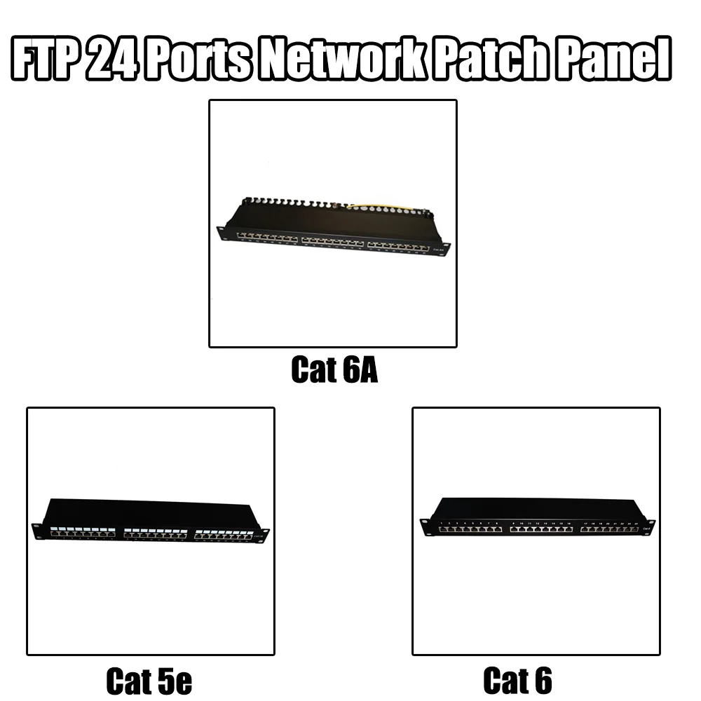 Экранированная сетевая коммутационная панель Fluke 24 порта s FTP Cat 6A/Cat 6/Cat 5e с высотой