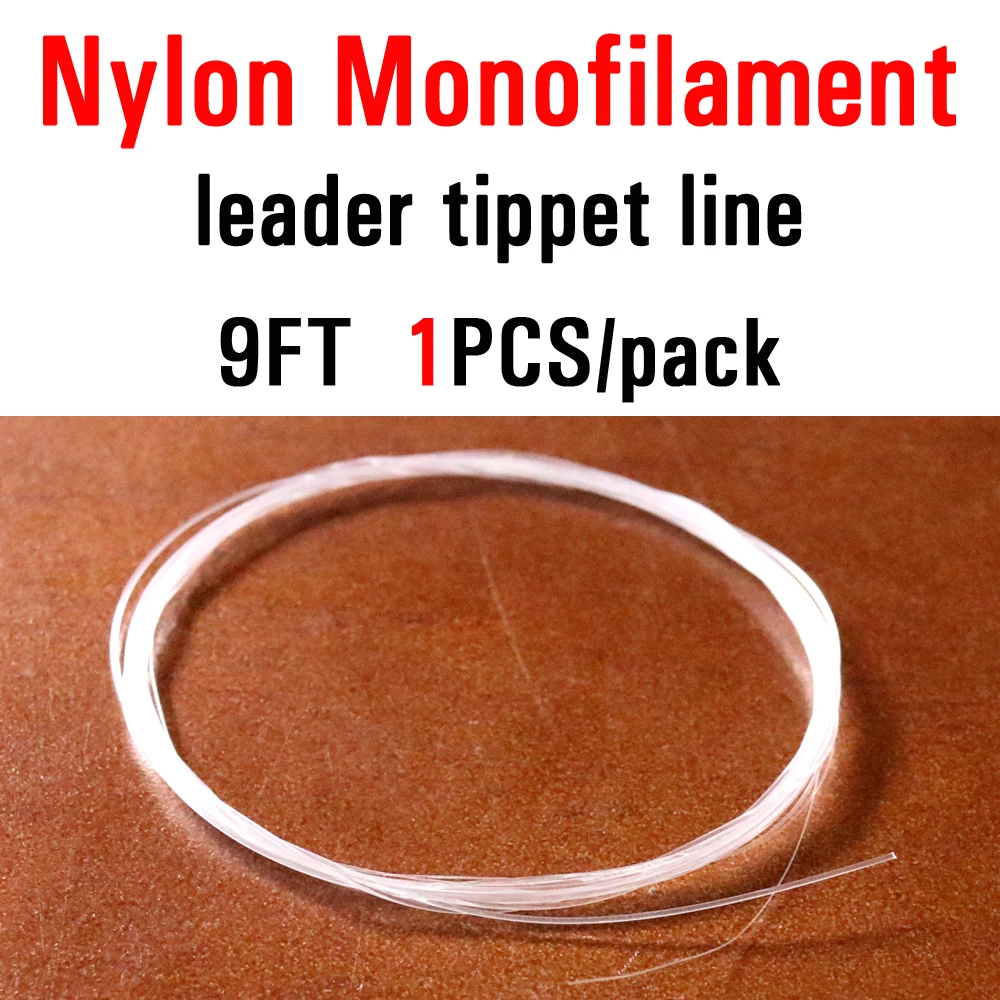 Nylon Monofilament ICERIO рыболовный нейлоновый мононити и фторуглеродный поводок Tippet Line 9FT Карп воблер наконечник плавающая линия 0X~ 7X - Цвет: Nylon Monofilament