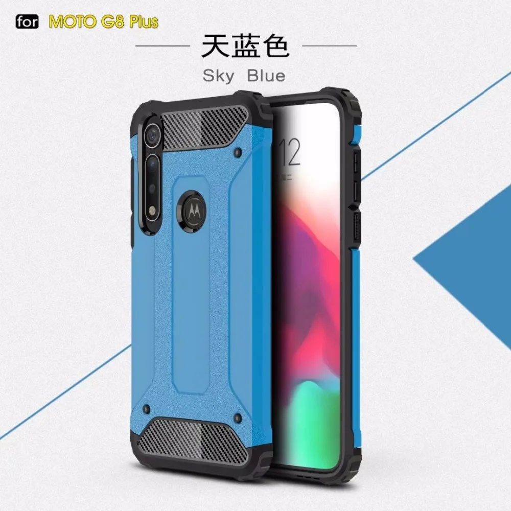 20 шт./лот, жесткий чехол из ТПУ+ поликарбоната для Motorola Moto G5 G5S G6 G5 G5S G6 plus G7 plus power play G8 plus play