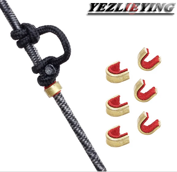 Archery Accessories 6pcs/set Bow Strings Buckle Clip Nock Set Copper