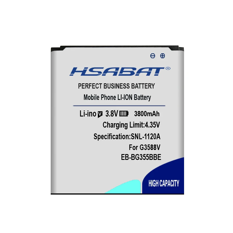 HSABAT EB-BG355BBE 3800 мА/ч, Батарея для samsung Galaxy Core 2 G355 G355H G3558 G3556D G3588V G3559 SM-G355 SM-G3558 SM-G3589W