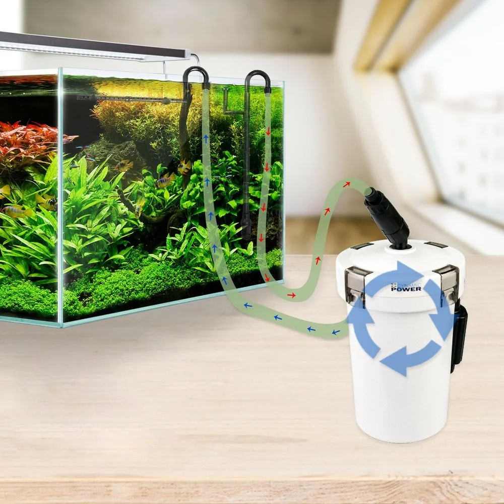 220V 6W Ultra-quiet SUNSUN HW-602B HW-603B Aquarium Filter Pump 4-stage External Canister Filter Bucket for Fish Tank Filtration