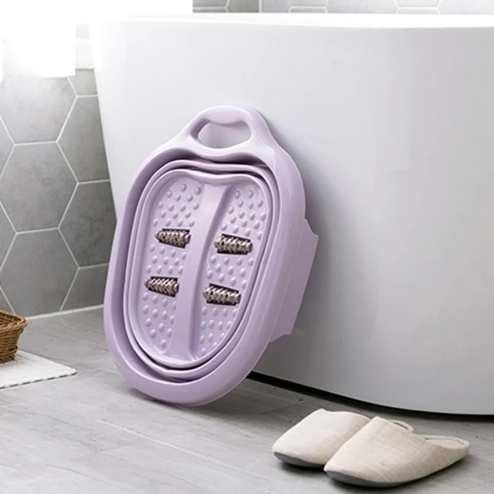 Collapsible Foot Spa Bath Tub with Massaging Rollers Health Care for Tired Sore Feet VJ-Drop