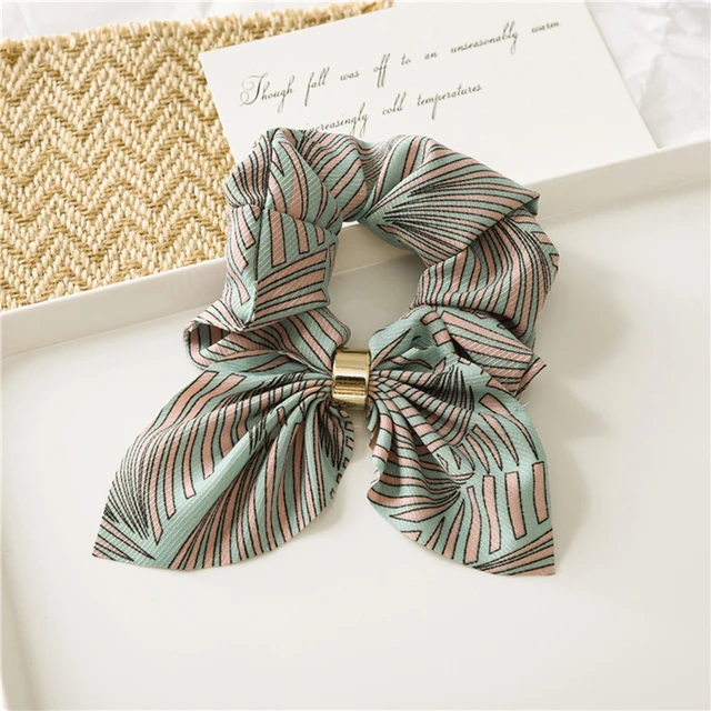 Fashion Scrunchier for Woman Elastic Hairband Knot Scrunchy Girls Hair Accessories Christmas Headbans Pleated Headband Scrunchie TH6