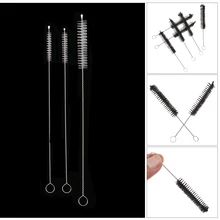 5 шт./компл. многоразовые чистящие щетки для соломы Нержавеющая сталь мягкая волосяная щетка для бутылки для ручки Спираль щетка для молочных бутылок инструмент для очистки