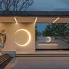 Modern wall light, outdoor patio light, Moon, ip65, waterproof, creative porch trim, round light, 110v220v stainless steel 2