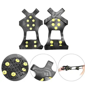 

B2-1 Pair Of S M L XL 10 Non-Slip Studs Anti-Skiing Ice Climbing Shoes Studs Crampons Splints Crampons Winter Climbing Non-Slip