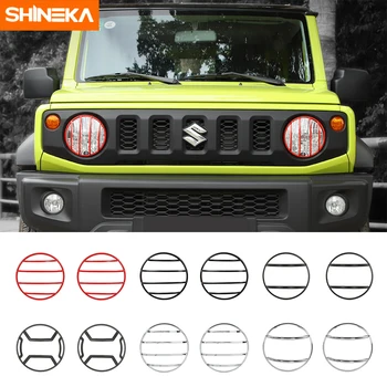 

SHINEKA Lamp Hoods For Suzuki Jimny JB74 2019+ Car Front Headlight Decoration Guard Protector Cover Accessories For Suzuki Jimny