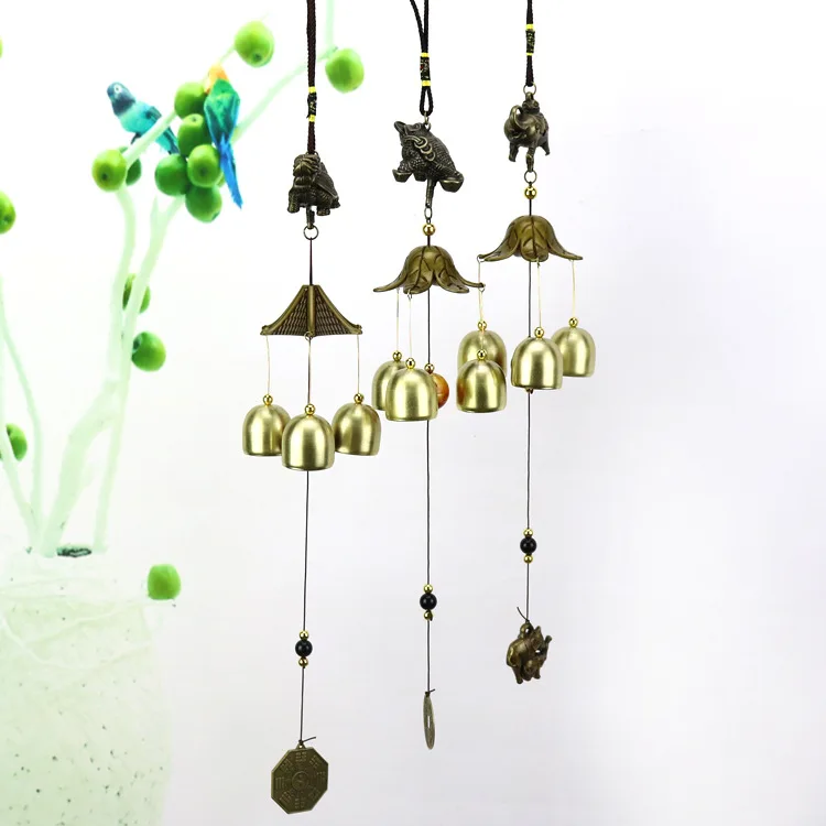 

Lucky Enrichment Suck Fiscal Entrance Alloy Wind Chime Automobile Hanging Ornament Stores Temple Pendant Feng Shui Brings Safety