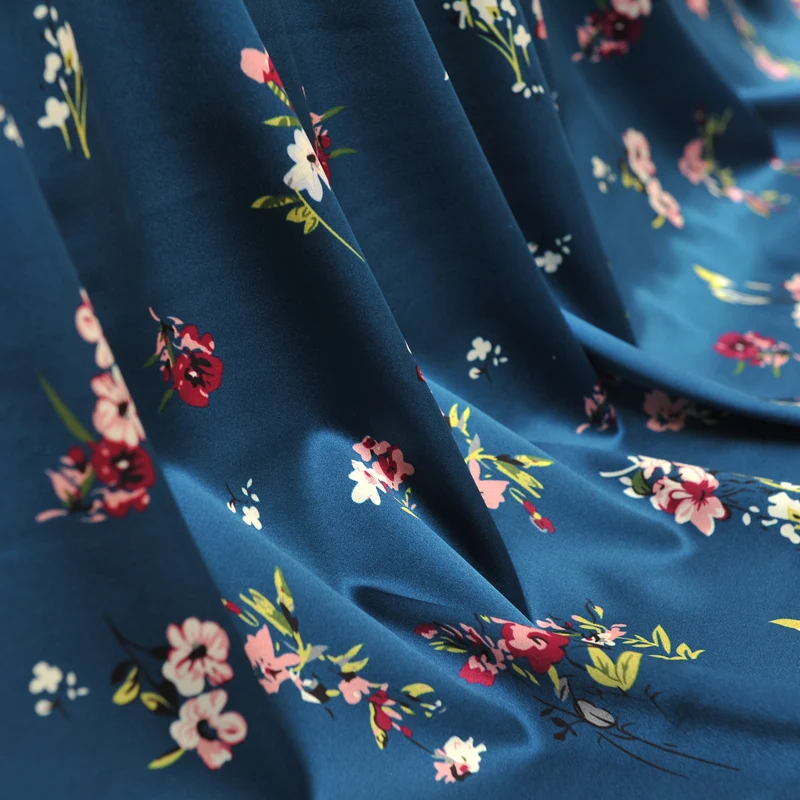 135 см широкая шелковая ткань сатин-стрейч МЕТР 19 мм цифровой струйный Шелковый ткань атласная рубашка платье ткань шелковая ткань