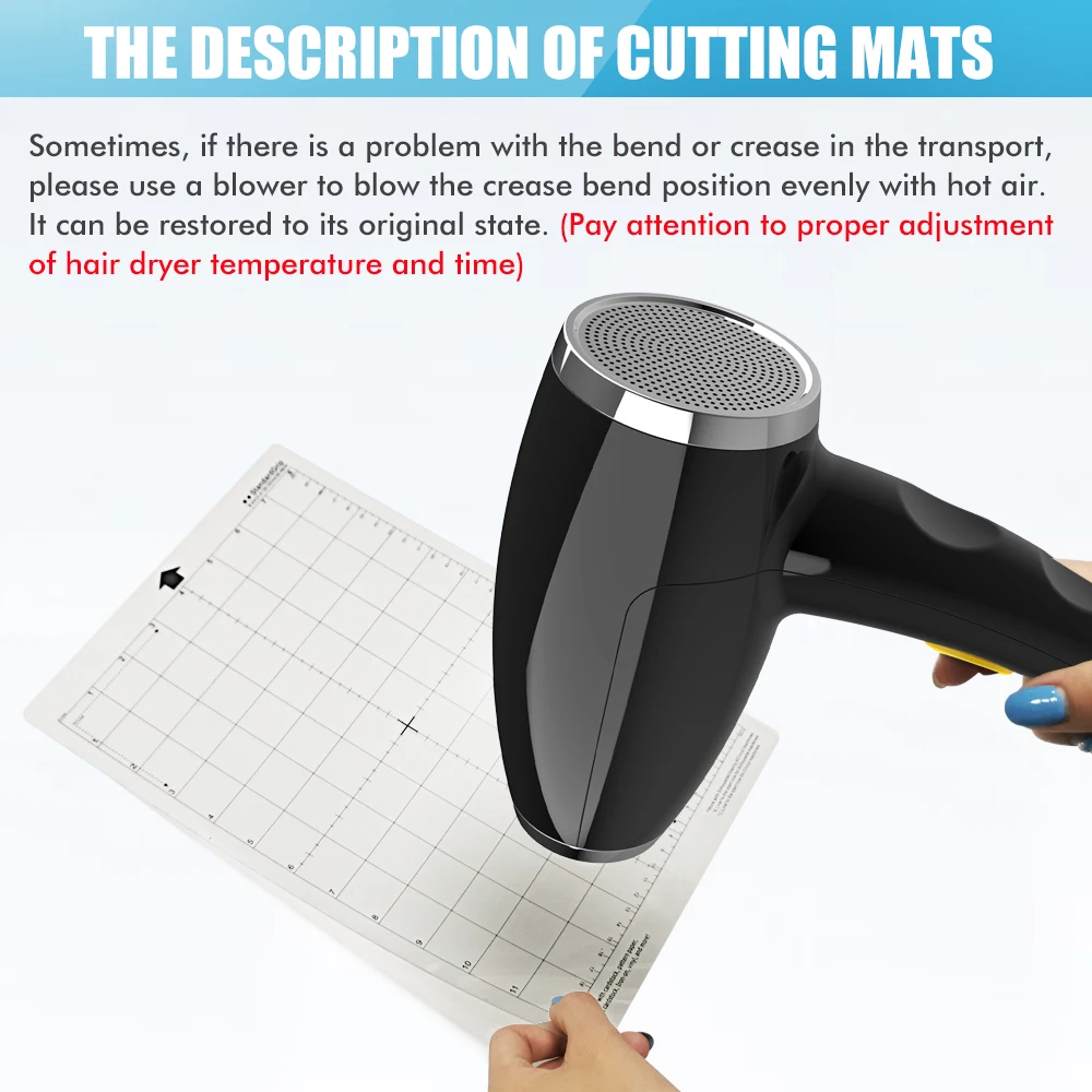 Cutting Mat for Cricut Explore One/Air/Air 2/Maker [Standardgrip,12x12  inch,1pc] Adhesive&Sticky Non-slip Flexible Gridded Mats