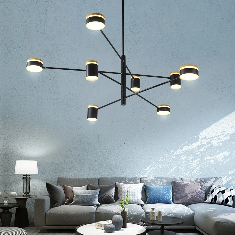 MDWELL регулируемая светодиодная люстра для спальни гостиной постмодерн освещение