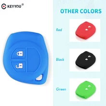 KEYYOU, 2 кнопки, силиконовый резиновый чехол для ключа автомобиля для SUZUKI SX4 SWIFT LIANA VITARA JIMNY ALTO IGNIS estement, чехол для дистанционного ключа