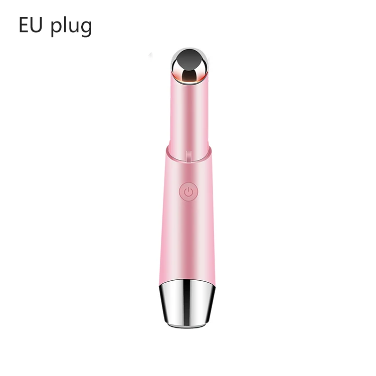 Pink EU Plug Глаз электронный прибор для массажа отрицательный ионный Фотон терапия против старения удаление морщин массажер забота о коже машина красота инструмент - Цвет: Pink EU Plug