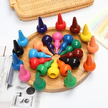 12 цветов/набор Тыква моделирование Воронка Форма воск карандаш палец граффити Рисование мелки детские игрушки обучающие средства школьные принадлежности