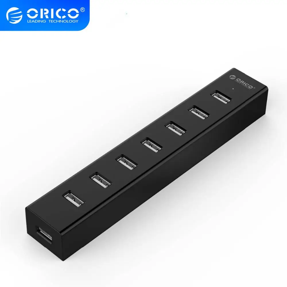Концентратор ORICO USB 2 0 с 7 портами Суперскоростной кабель для передачи данных 30 см
