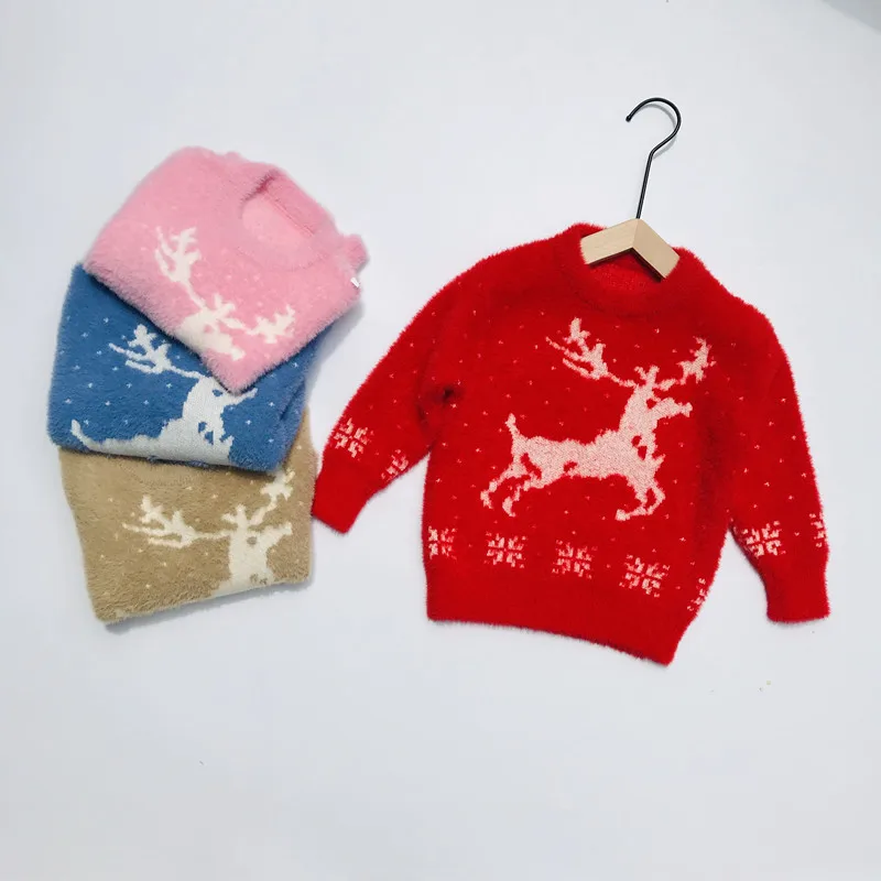 deer fall winter autumn toddler girl sweater warm knitted sweater kids clothing girls top 4 years christmas baby girl cardigan