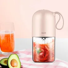 YOUPIN Deerma DEM-NU01, 300 мл, портативная электрическая соковыжималка, блендер, беспроводной мини USB, перезаряжаемая чашка для сока, фруктовый миксер, бутылка