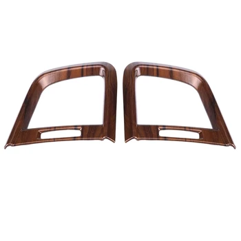 

2Pcs Peach Wood Grain Front Side Air Conditioning Outlet Vent Cover Trim Decoration for Honda Crv 2017-2018