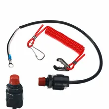 

1 Set Universial Kill Switch Safety Tether Emergency Kill Stop Switch Outboard Engine Boat Motor Key Rope Marine accessories