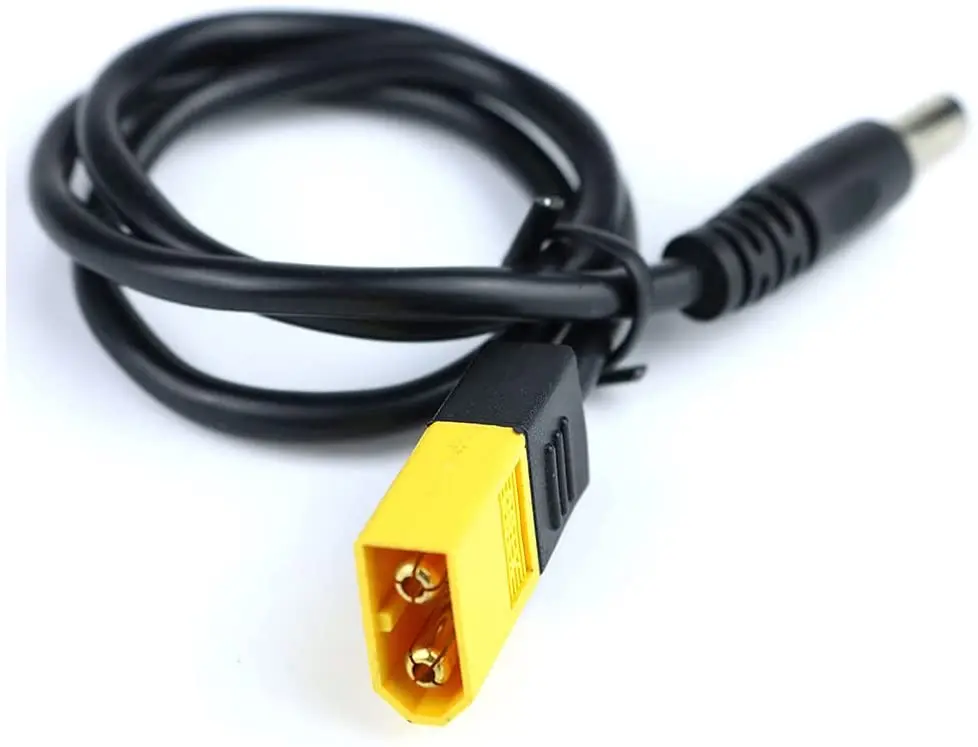 22AWG 45 см XT60 Штекерный пулевой разъем к штекеру DC DC5525 кабель питания 5 5x2 мм адаптер