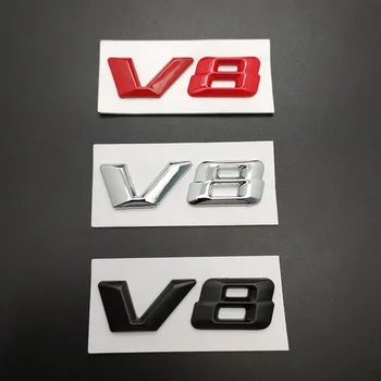 

1 pcs 3D metal for Mercedes benz V8 c180 c200 c300 w204 w203 w212 w211 w124 black silver car body labeling auto badge sticker
