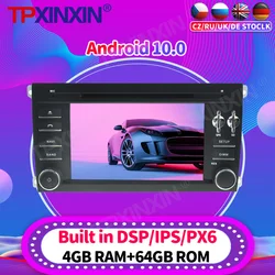 Reproductor Multimedia con Android 10 y navegación GPS para Porsche, Radio de coche 2DIN con reproductor de vídeo, DVD, 128GB, para Porsche Cayenne 2003, 2004   2010